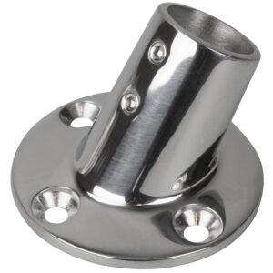 Sea-Dog Rail Base Fitting 2-3/4″ Round Base 60&deg; 316 Stainless Steel – 1″ OD