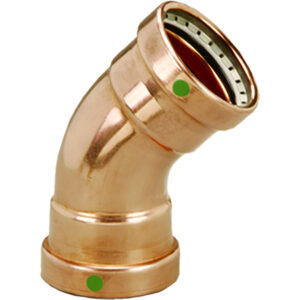 Viega ProPress 2-1/2″ – 45&deg; Copper Elbow – Double Press Connection – Smart Connect Technology