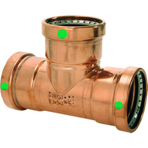 Viega ProPress 2-1/2″ Copper Tee – Triple Press Connection – Smart Connect Technology