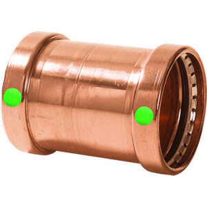 Viega ProPress 2-1/2″ Copper Coupling w/o Stop – Double Press Connection – Smart Connect Technology