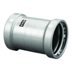 Viega MegaPress 2-1/2″ Carbon Steel Coupling w/o Stop w/FMK – Double Press Connection – Smart Connect Technology