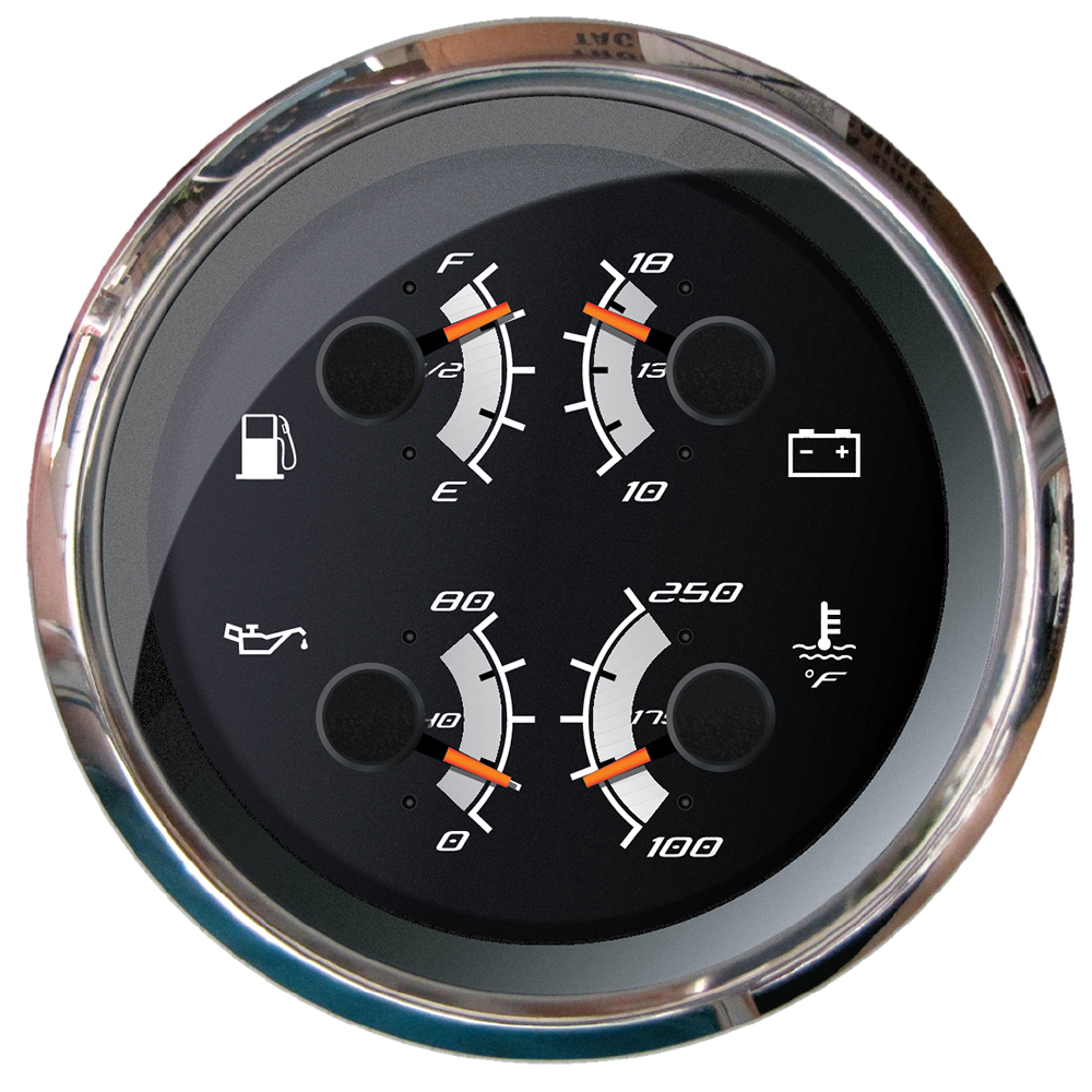 Faria Platinum 4″ Multi-Function – Fuel, Oil, Volt & Water Temperature Faria Platinum 4″ Multi-Function – Fuel, Oil, Volt & Water Temperature
