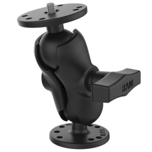RAM Mount RAM&reg; Double Ball Mount w/1/4″-20 Male Thread – Short Arm