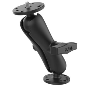RAM Mount RAM&reg; Double Ball Mount w/1/4″-20 Male Thread – Medium Arm