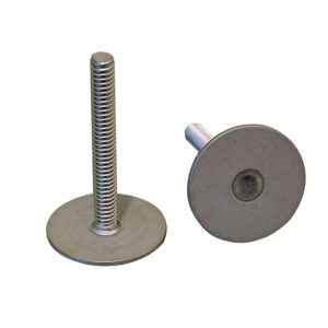 Weld Mount Stainless Steel Stud 1.25″ Base 1/4 x 20 Thread 0.75″ Tall – 100 Pack