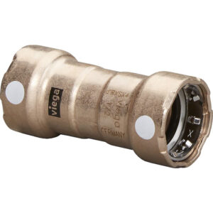 Viega MegaPress 3/4″ Copper Nickel Coupling w/Stop Double Press Connection – Smart Connect Technology