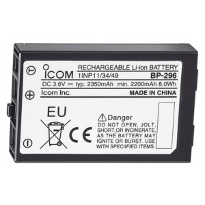 Icom BP-296 Li-Ion Battery – 3.6V – 2350mAh f/M37