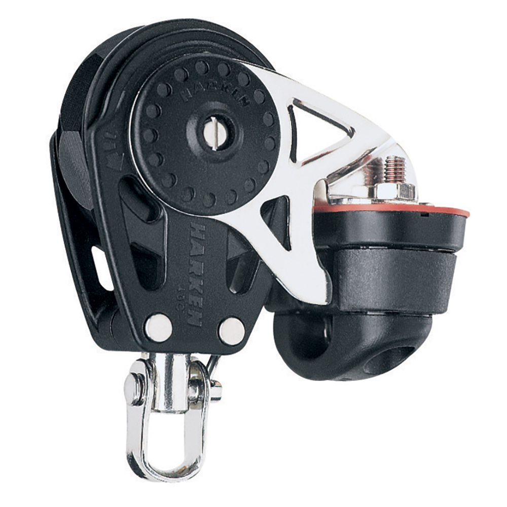 Harken 40mm Carbo Single Ratchet Block w/Swivel Becket & Cam Cleat Harken 40mm Carbo Single Ratchet Block w/Swivel Becket & Cam Cleat