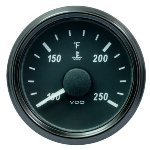 VDO SingleViu 52mm (2-1/16″) Water Temp. Gauge – 250&deg; F – 291-22 OHM