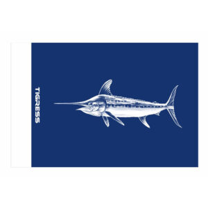 Tigress Blue Marlin Release Flag – 12″ x 18″