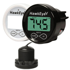 Hawkeye DepthTrax In-Dash Digital Depth & Temp Gauge – Thru-Hull