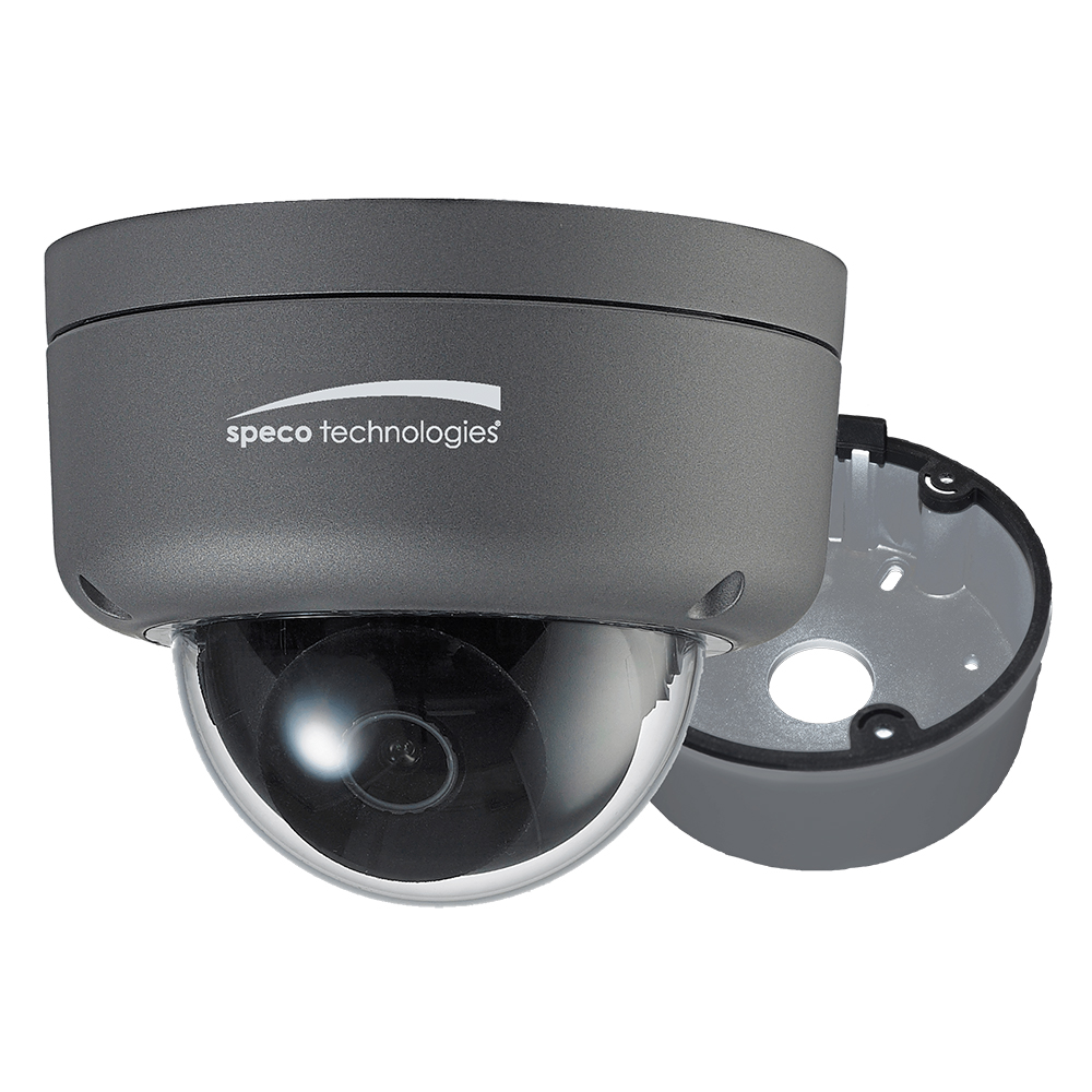 Speco 2MP Ultra Intensifier® HD-TVI Dome Camera 3.6mm Lens – Dark Grey Housing w/Included Junction Box Speco 2MP Ultra Intensifier® HD-TVI Dome Camera 3.6mm Lens – Dark Grey Housing w/Included Junction Box
