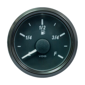 VDO SingleViu 52mm (2-1/16″) Fuel Level Gauge – E/F Scale – 0-90 Ohm