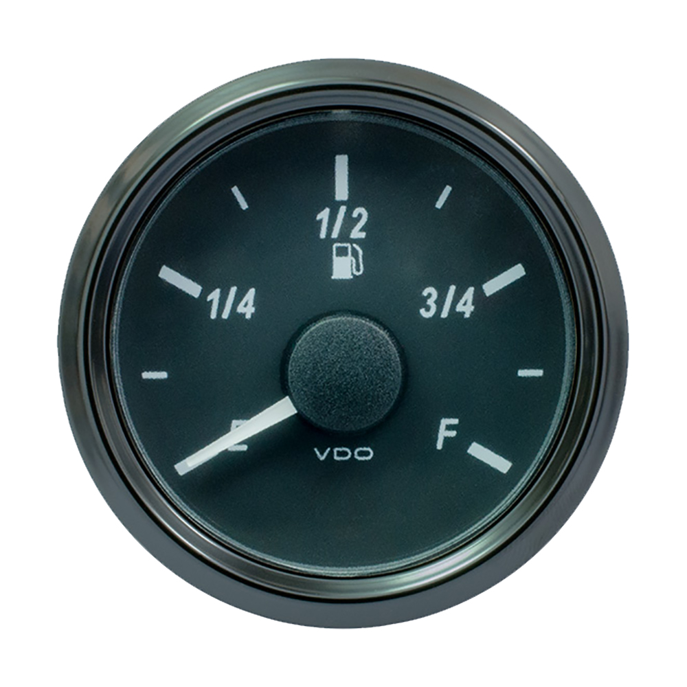 VDO SingleViu 52mm (2-1/16″) Fuel Level Gauge – E/F Scale – 0-90 Ohm VDO SingleViu 52mm (2-1/16″) Fuel Level Gauge – E/F Scale – 0-90 Ohm