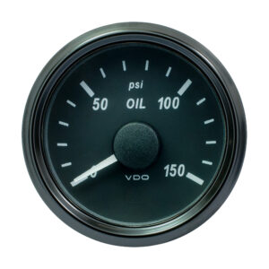 VDO SingleViu 52mm (2-1/16″) Oil Pressure Gauge – 150 PSI
