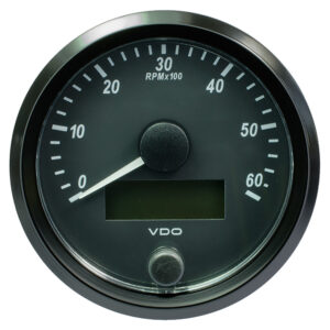 VDO SingleViu 80mm (3-1/8″) Tachometer – 6,000 RPM