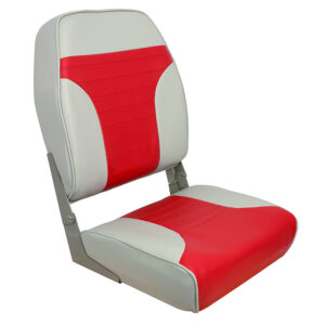 Springfield High Back Multi-Color Folding Seat – Red/Grey