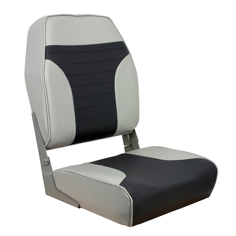 Springfield High Back Multi-Color Folding Seat – Grey/Charcoal Springfield High Back Multi-Color Folding Seat – Grey/Charcoal