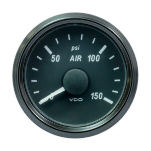 VDO SingleViu 52mm (2-1/16″) Air Pressure Gauge – 150 PSI – 0-180 Ohm