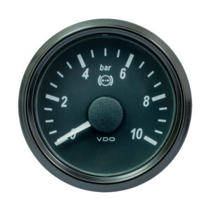 VDO SingleViu 52mm (2-1/16″) Brake Pressure Gauge – 15 Bar – 0-180 Ohm