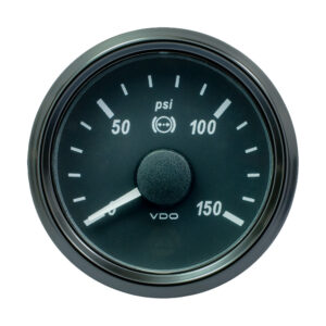 VDO SingleViu 52mm (2-1/16″) Brake Pressure Gauge – 150 PSI – 0-180 Ohm