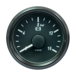VDO SingleViu 52mm (2-1/16″) Brake Pressure Gauge – 16 Bar – 0-4.5V