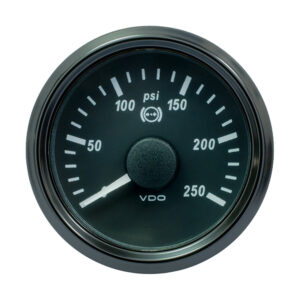 VDO SingleViu 52mm (2-1/16″) Brake Pressure Gauge – 250 PSI – 0-4.5V