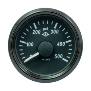 VDO SingleViu 52mm (2-1/16″) Gear Pressure Gauge – 500 PSI – 0-4.5V
