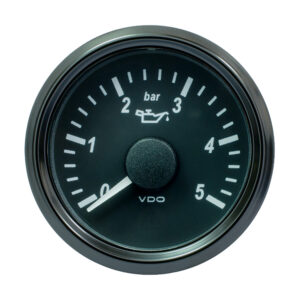 VDO SingleViu 52mm (2-1/16″) Oil Pressure Gauge – 5 Bar – 0-180 Ohm