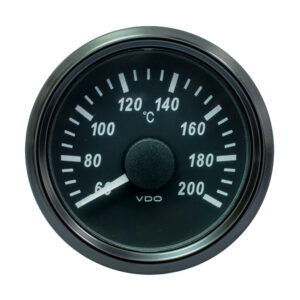 VDO SingleViu 52mm (2-1/16″) Cylinder Temp. Gauge – 200&deg;C – 471-14 Ohm