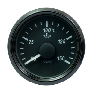 VDO SingleViu 52mm (2-1/16″) Oil Temp. Gauge – 150&deg; C – 322-18 Ohm