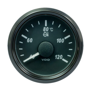 VDO SingleViu 52mm (2-1/16″) Water Temp. Gauge – Euro – 120&deg; C – 291-22 ohm