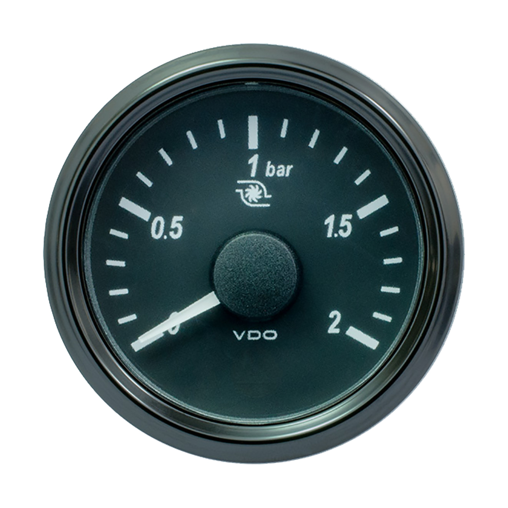 VDO SingleViu 52mm (2-1/16″) Turbo Pressure Gauge – 60 PSI – 0-180 Ohm VDO SingleViu 52mm (2-1/16″) Turbo Pressure Gauge – 60 PSI – 0-180 Ohm