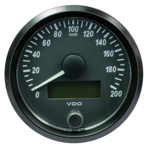 VDO SingleViu 80mm (3-1/8″) Speedometer – 200 KM/H