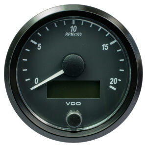 VDO SingleViu 80mm (3-1/8″) Tachometer – 2000 RPM