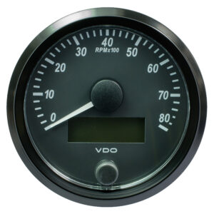 VDO SingleViu 80mm (3-1/8″) Tachometer – 8000 RPM