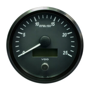 VDO SingleViu 100mm (4″) Tachometer – 2500 RPM