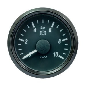 VDO SingleViu 52mm (2-1/16″) Brake Pressure Gauge – 10 Bar – 0-5V