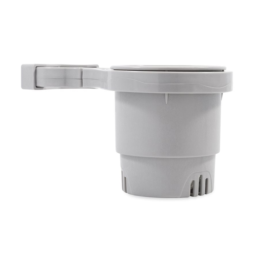 Camco Clamp-On Rail Mounted Cup Holder – Large for Up to 2″ Rail – Grey Camco Clamp-On Rail Mounted Cup Holder – Large for Up to 2″ Rail – Grey