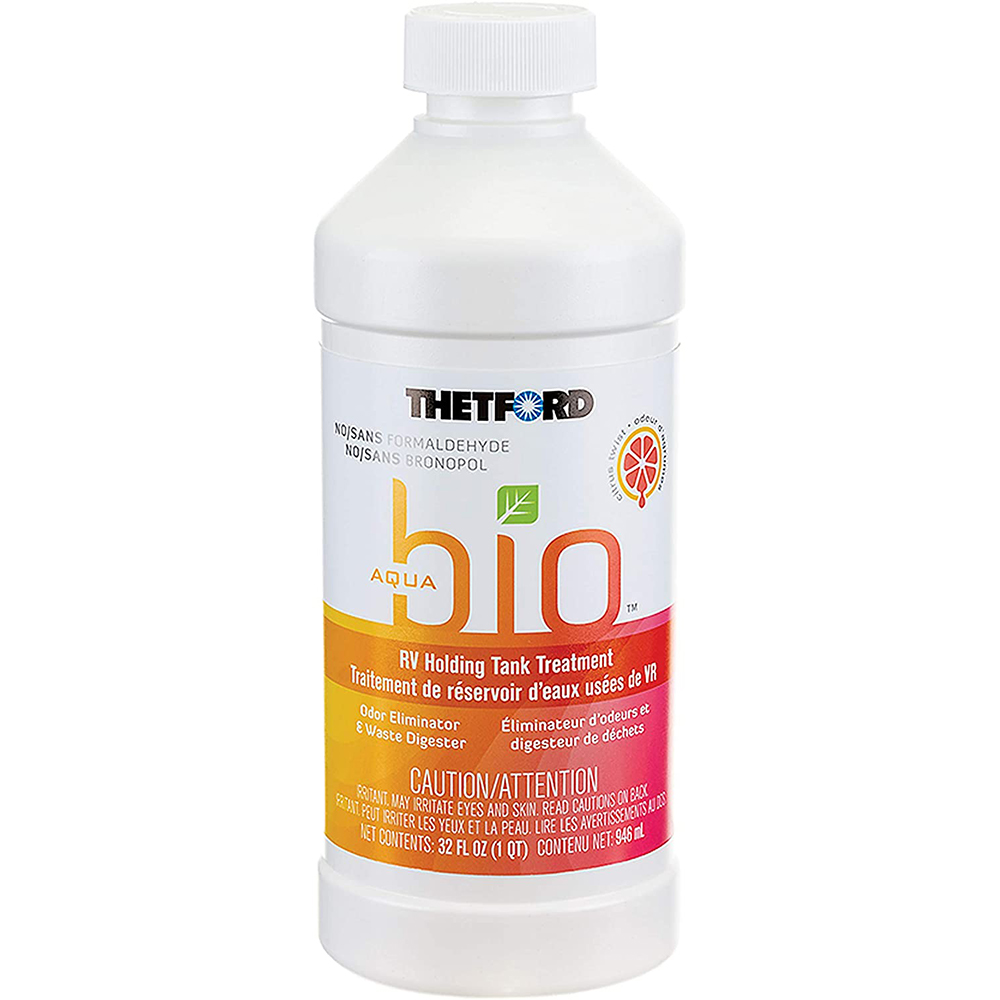 Thetford AquaBio RV Holding Tank Treatment – Citrus Twist Scent – Formaldehyde Free – 32oz Thetford AquaBio RV Holding Tank Treatment – Citrus Twist Scent – Formaldehyde Free – 32oz
