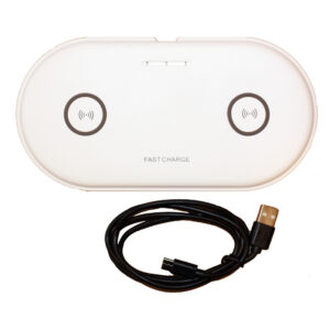 Lunasea Dual Qi Charge Pad – USB Powered (Power Supply Not Included)