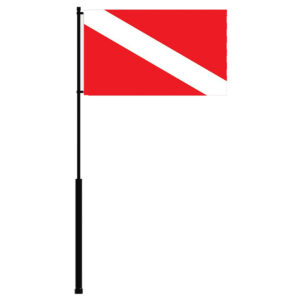 Mate Series Flag Pole – 36″ w/Dive Flag