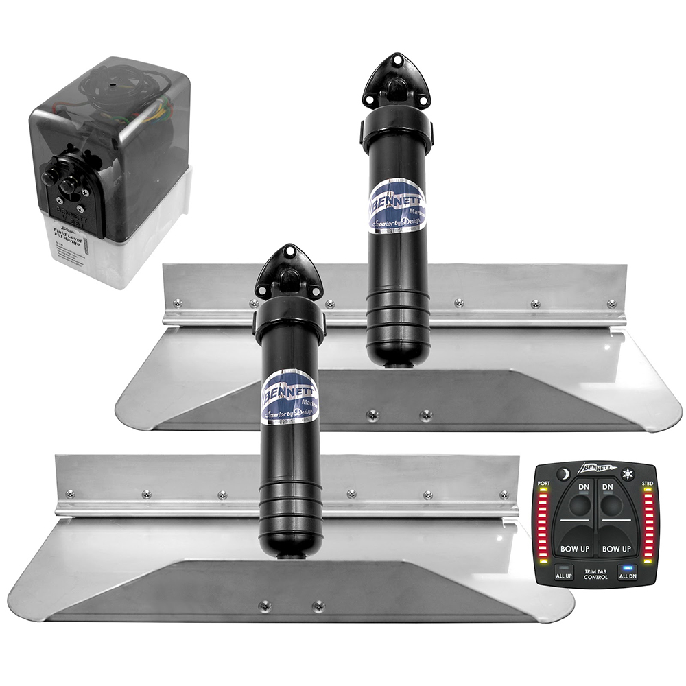 Bennett Marine 18×9 Hydraulic Trim Tab System w/One Box Indication Bennett Marine 18×9 Hydraulic Trim Tab System w/One Box Indication
