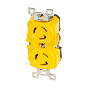 Marinco Locking Receptacle – 15A, 125V – Yellow