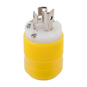 Marinco Locking Plug – 15A, 125V – Yellow