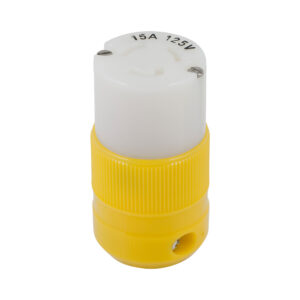 Marinco Locking Connector – 15A, 125V – Yellow