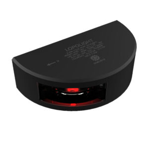 Lopolight Series 301-002 – Port Sidelight – 2NM – Vertical Mount – Red – Black Housing – 6M Cable