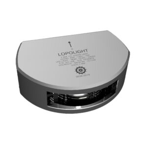 Lopolight Series 301-006 – Stern Light – 2NM – Vertical Mount – White – Silver Housing – 6M Cable