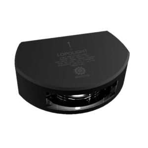 Lopolight Series 301-006 – Stern Light w/Deck Light – 2NM – Vertical Mount – White – Black Housing – 6M Cable