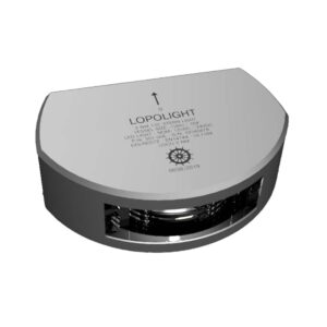 Lopolight Series 301-006 – Stern Light w/Deck Light – 2NM – Vertical Mount – White – Silver Housing